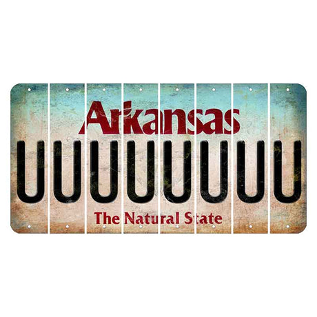 Arkansas Diamond Cut License Plate Strips (Set of 8)