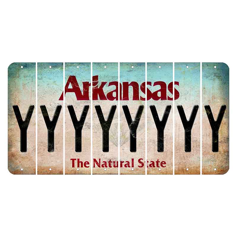 Arkansas Diamond Cut License Plate Strips (Set of 8)