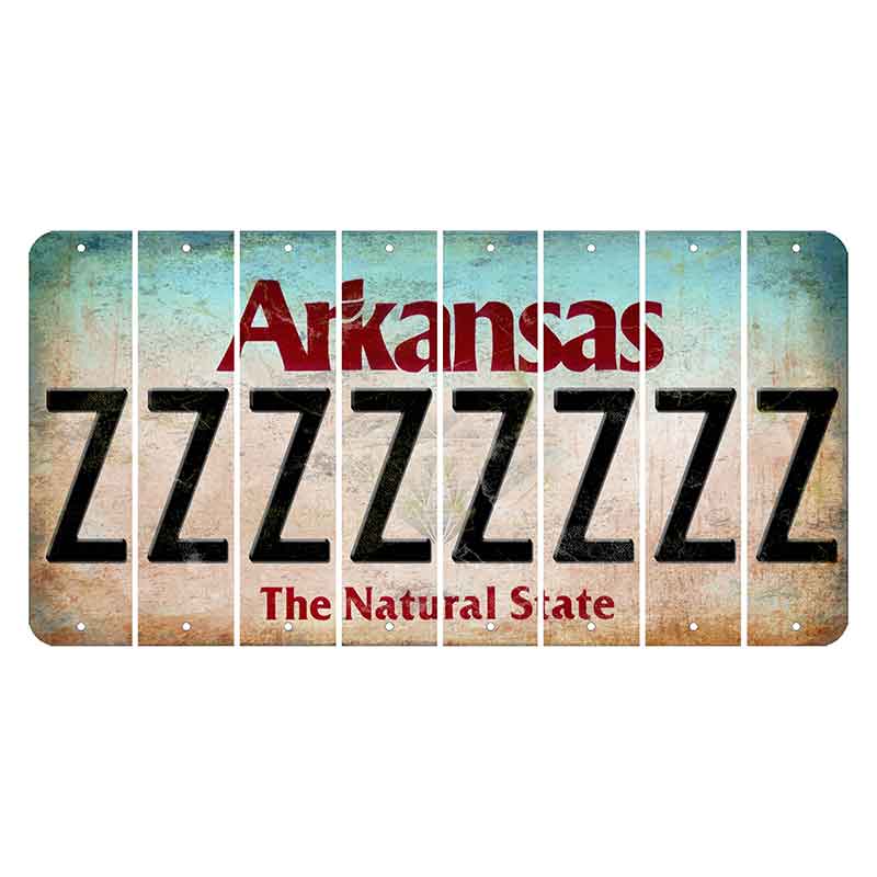 Arkansas Diamond Cut License Plate Strips (Set of 8)