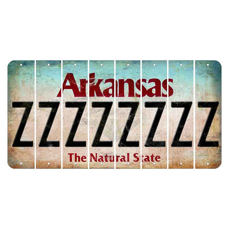 Arkansas Diamond Cut License Plate Strips (Set of 8)