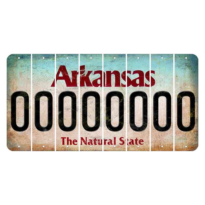 Arkansas Diamond Cut License Plate Strips (Set of 8)