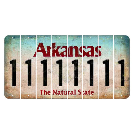 Arkansas Diamond Cut License Plate Strips (Set of 8)