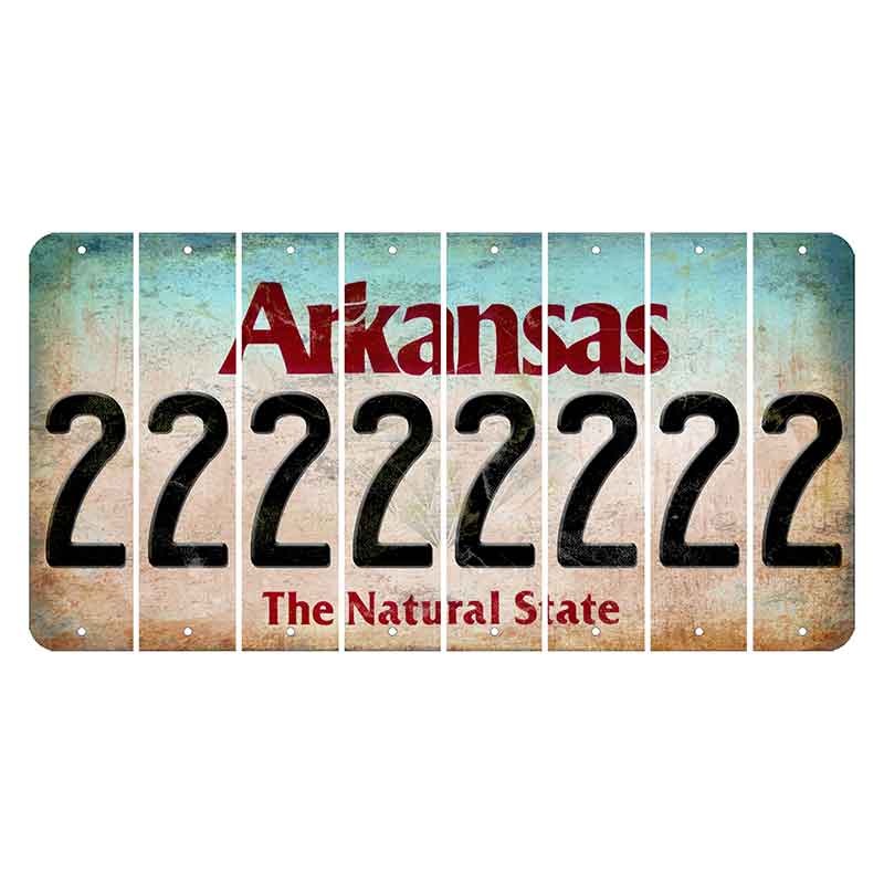 Arkansas Diamond Cut License Plate Strips (Set of 8) 2