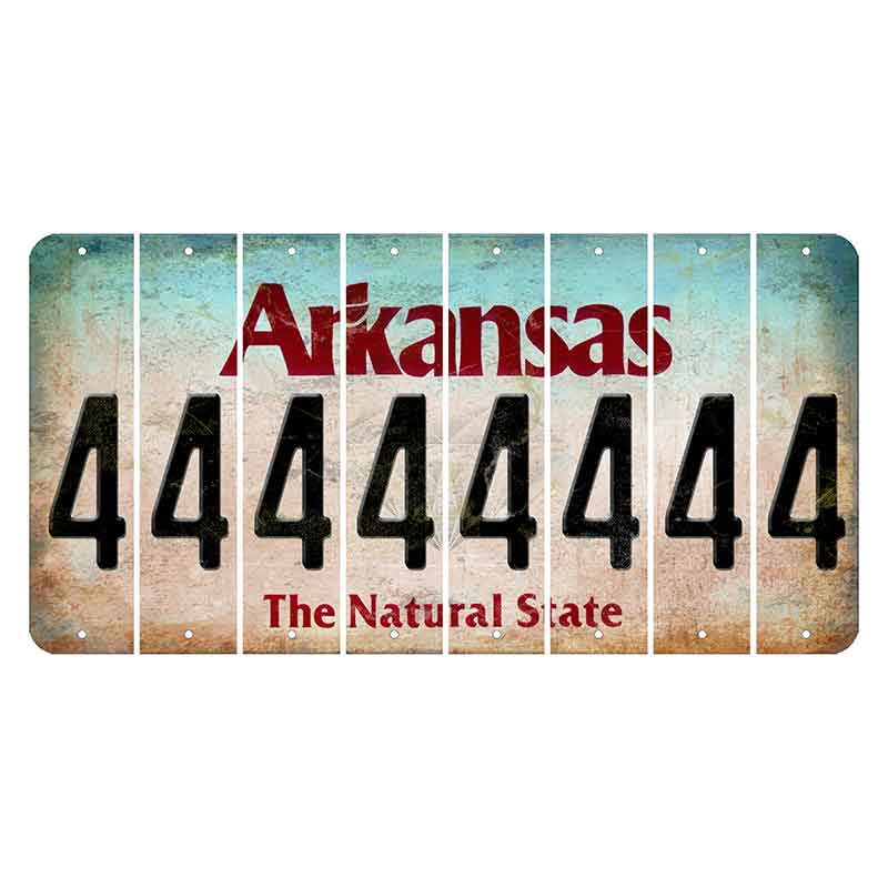 Arkansas Diamond Cut License Plate Strips (Set of 8)