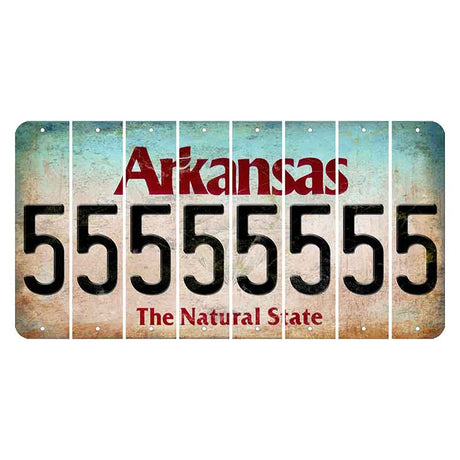 Arkansas Diamond Cut License Plate Strips (Set of 8)