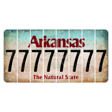 Arkansas Diamond Cut License Plate Strips (Set of 8)