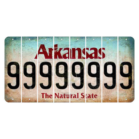 Arkansas Diamond Cut License Plate Strips (Set of 8)