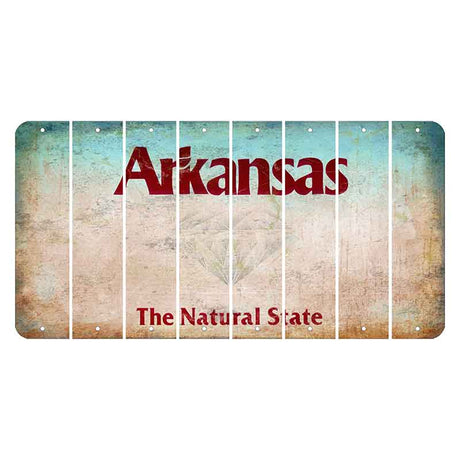 Arkansas Diamond Cut License Plate Strips (Set of 8)