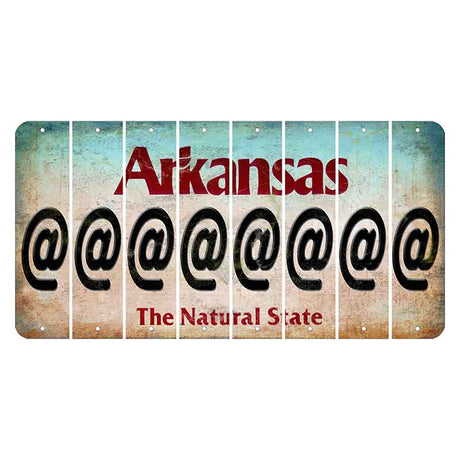 Arkansas Diamond Cut License Plate Strips (Set of 8)