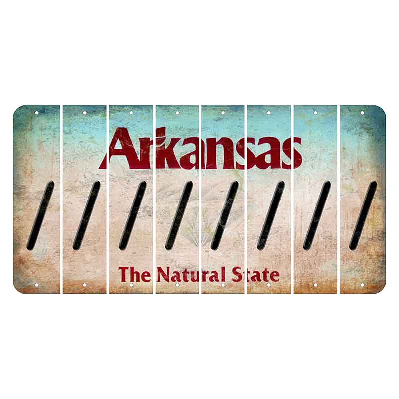 Arkansas Diamond Cut License Plate Strips (Set of 8)