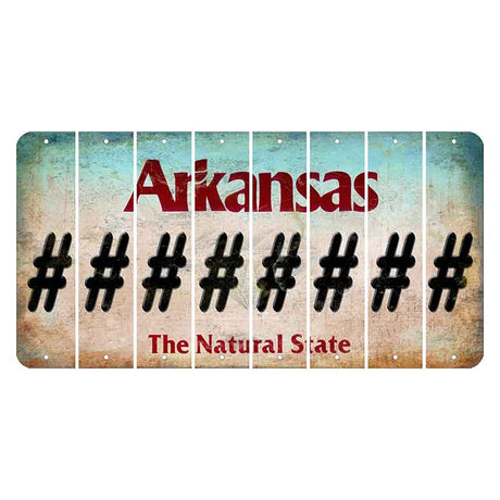 Arkansas Diamond Cut License Plate Strips (Set of 8)