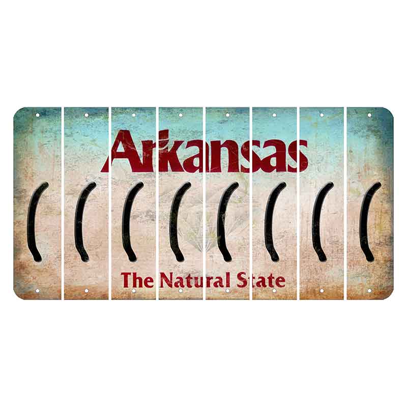 Arkansas Diamond Cut License Plate Strips (Set of 8)