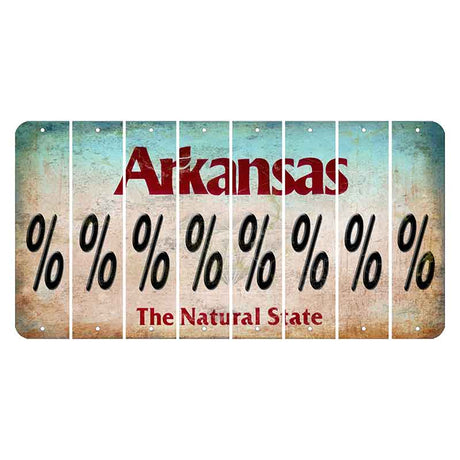 Arkansas Diamond Cut License Plate Strips (Set of 8)