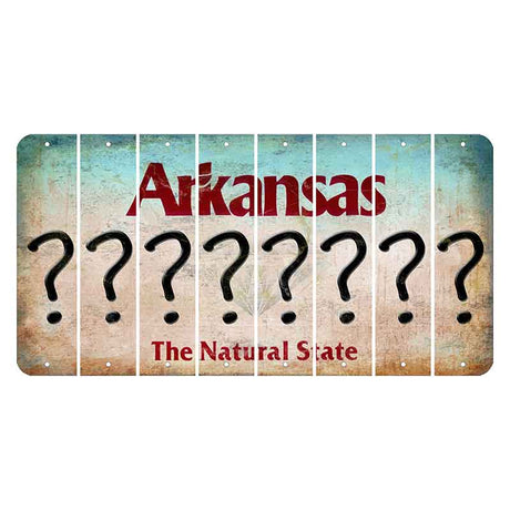 Arkansas Diamond Cut License Plate Strips (Set of 8)