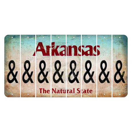 Arkansas Diamond Cut License Plate Strips (Set of 8)