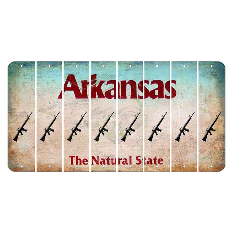 Arkansas Diamond Cut License Plate Strips (Set of 8)