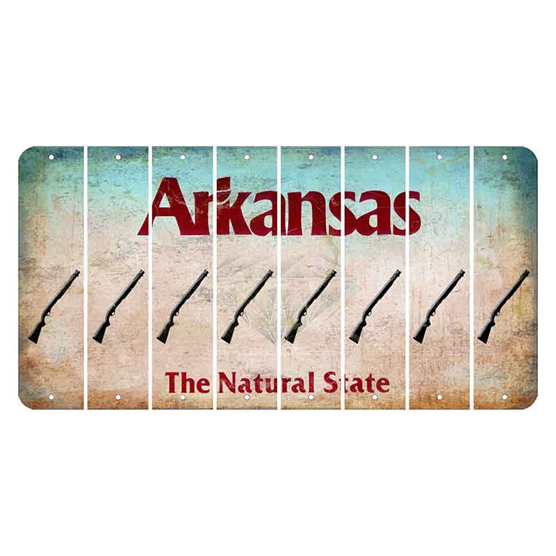 Arkansas Diamond Cut License Plate Strips (Set of 8) Shotgun