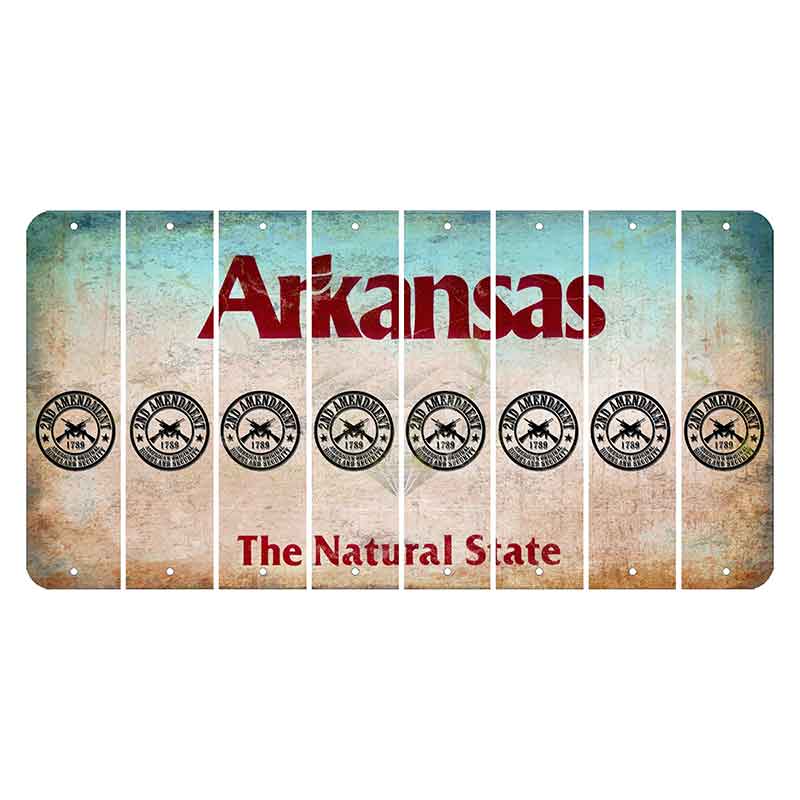 Arkansas Diamond Cut License Plate Strips (Set of 8)