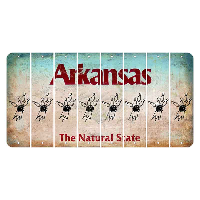 Arkansas Diamond Cut License Plate Strips (Set of 8)