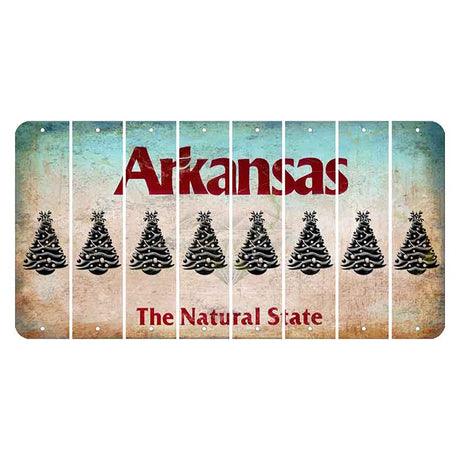 Arkansas Diamond Cut License Plate Strips (Set of 8)