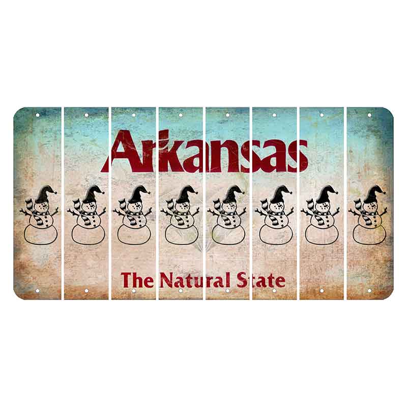 Arkansas Diamond Cut License Plate Strips (Set of 8)