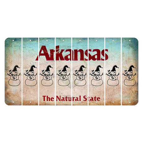 Arkansas Diamond Cut License Plate Strips (Set of 8)