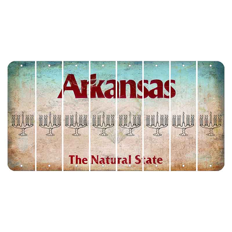 Arkansas Diamond Cut License Plate Strips (Set of 8)