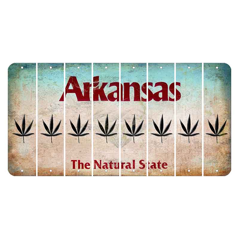 Arkansas Diamond Cut License Plate Strips (Set of 8)