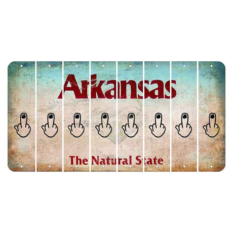 Arkansas Diamond Cut License Plate Strips (Set of 8)