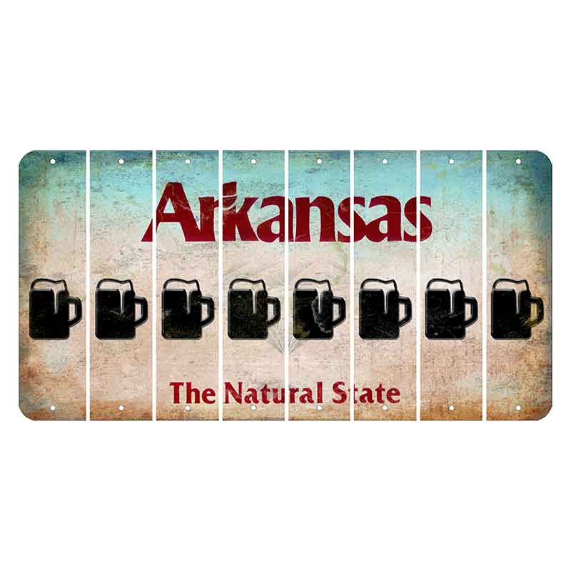 Arkansas Diamond Cut License Plate Strips (Set of 8)