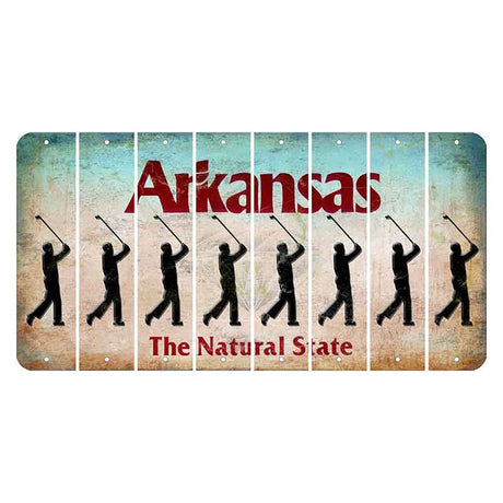 Arkansas Diamond Cut License Plate Strips (Set of 8)