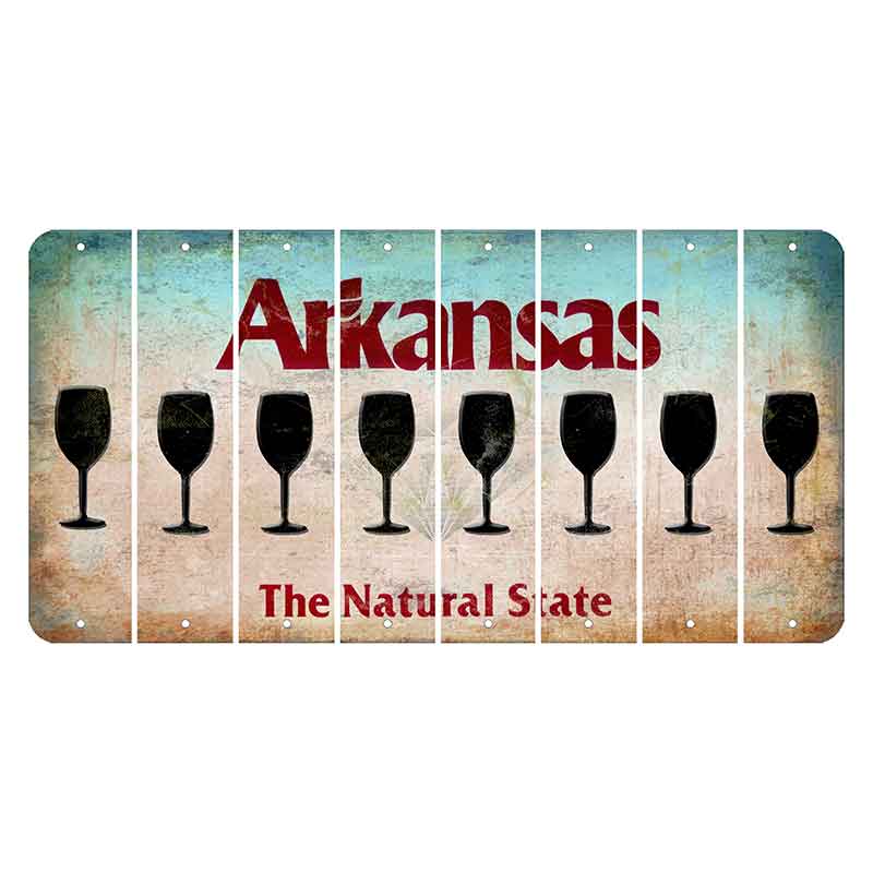 Arkansas Diamond Cut License Plate Strips (Set of 8)