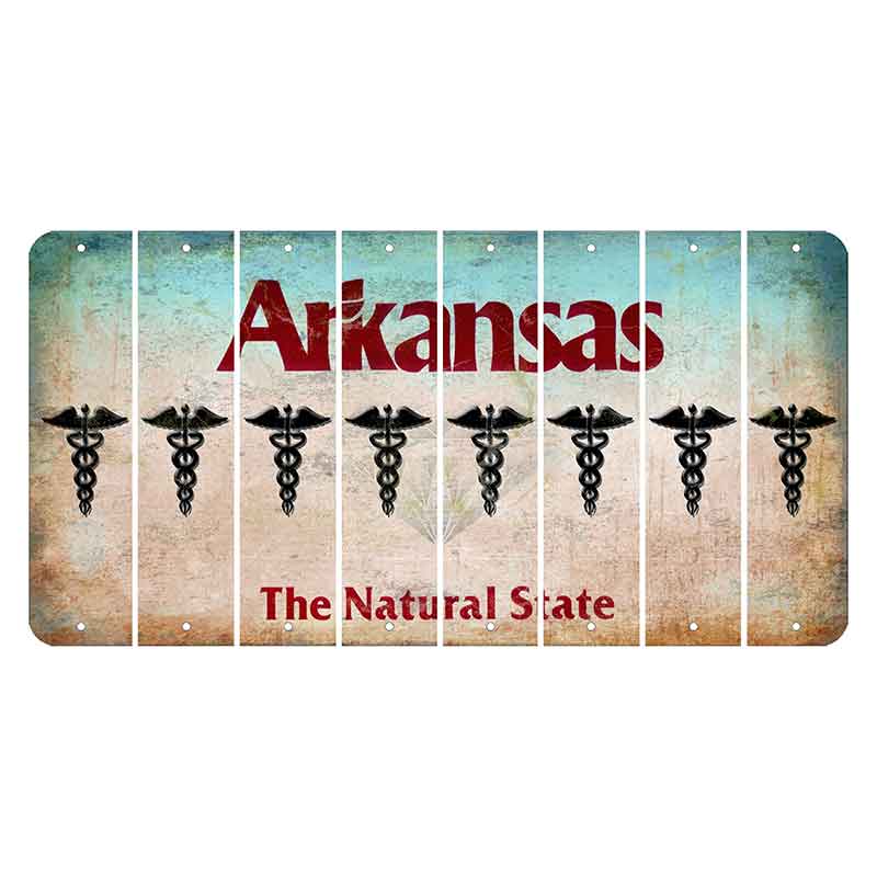 Arkansas Diamond Cut License Plate Strips (Set of 8)