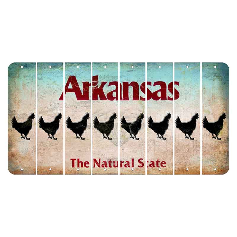 Arkansas Diamond Cut License Plate Strips (Set of 8)