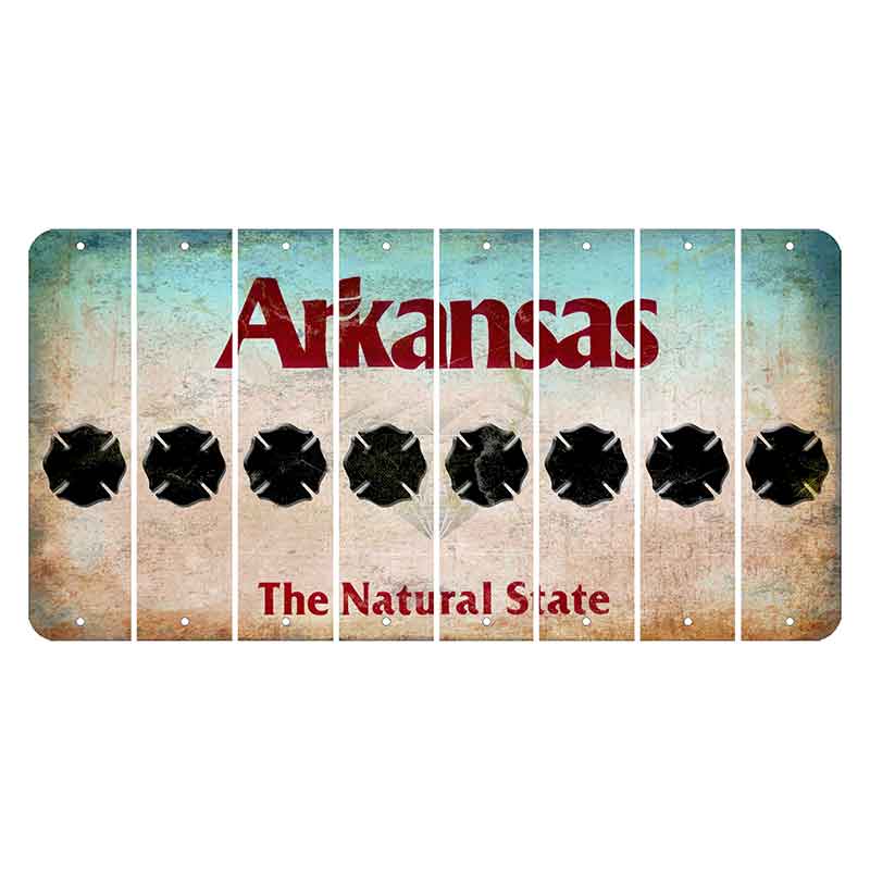 Arkansas Diamond Cut License Plate Strips (Set of 8)