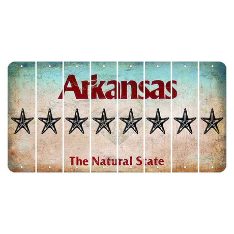 Arkansas Diamond Cut License Plate Strips (Set of 8)