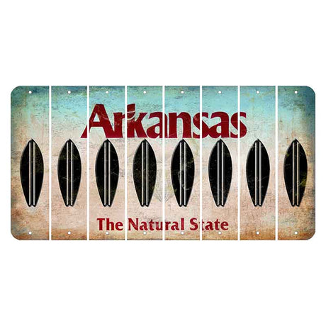 Arkansas Diamond Cut License Plate Strips (Set of 8)