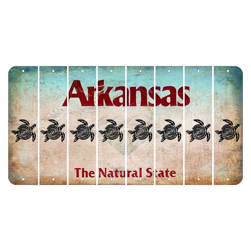 Arkansas Diamond Cut License Plate Strips (Set of 8)