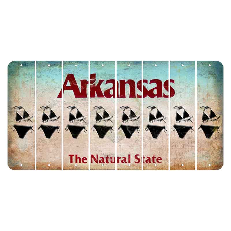 Arkansas Diamond Cut License Plate Strips (Set of 8)