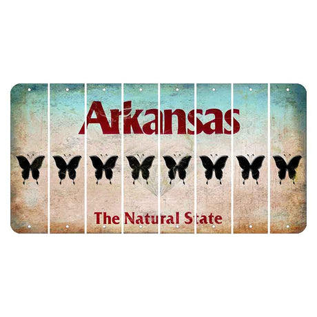 Arkansas Diamond Cut License Plate Strips (Set of 8)