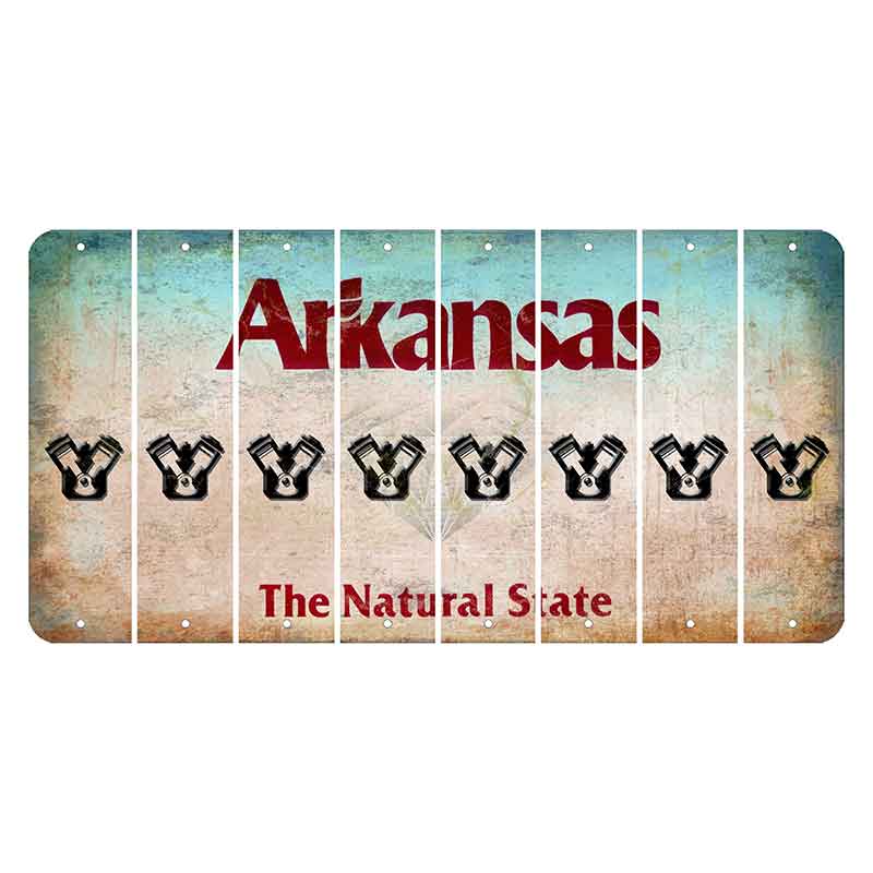 Arkansas Diamond Cut License Plate Strips (Set of 8)