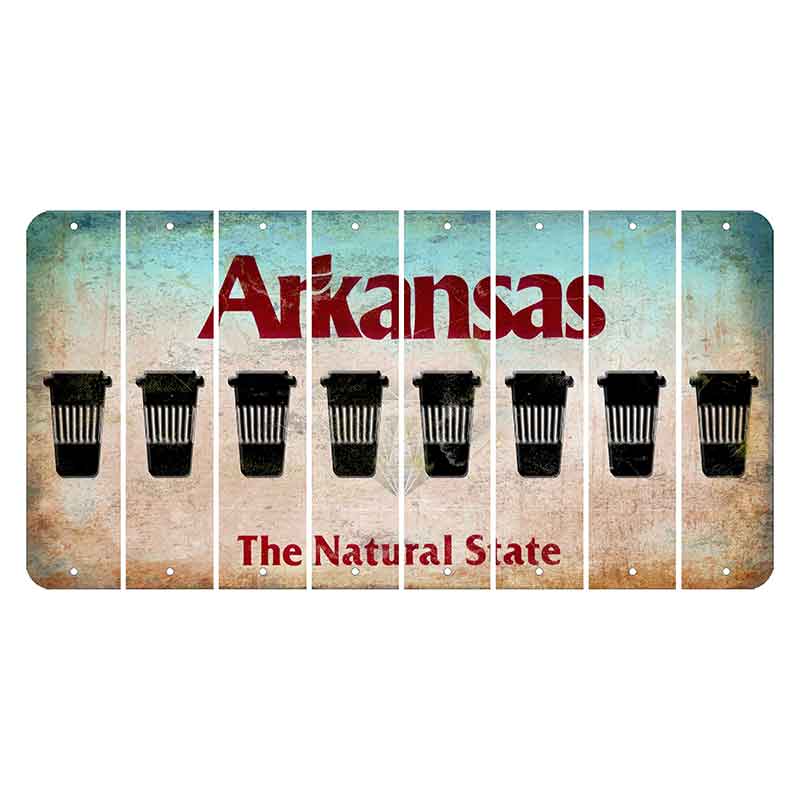 Arkansas Diamond Cut License Plate Strips (Set of 8)