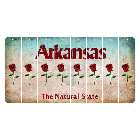 Arkansas Diamond Cut License Plate Strips (Set of 8)