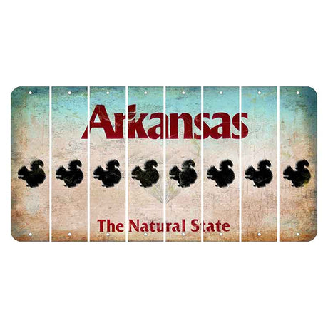 Arkansas Diamond Cut License Plate Strips (Set of 8)