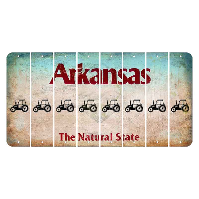 Arkansas Diamond Cut License Plate Strips (Set of 8) Tractor