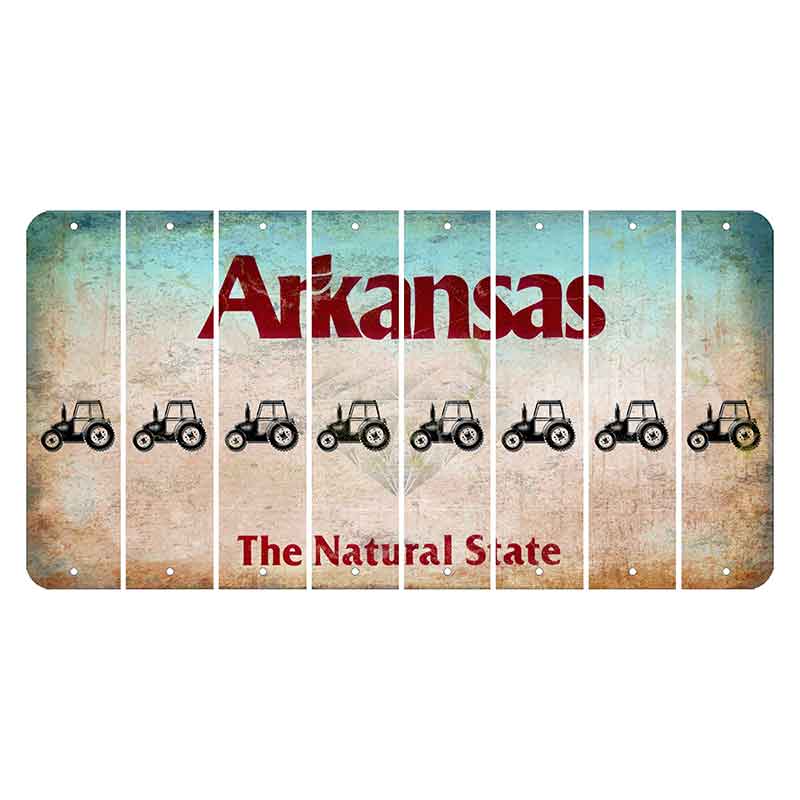 Arkansas Diamond Cut License Plate Strips (Set of 8)