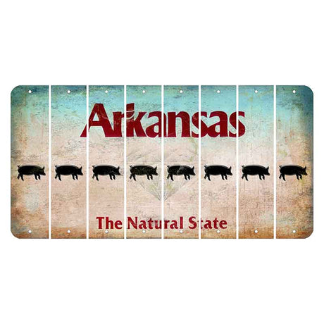 Arkansas Diamond Cut License Plate Strips (Set of 8)