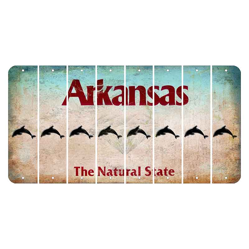 Arkansas Diamond Cut License Plate Strips (Set of 8)