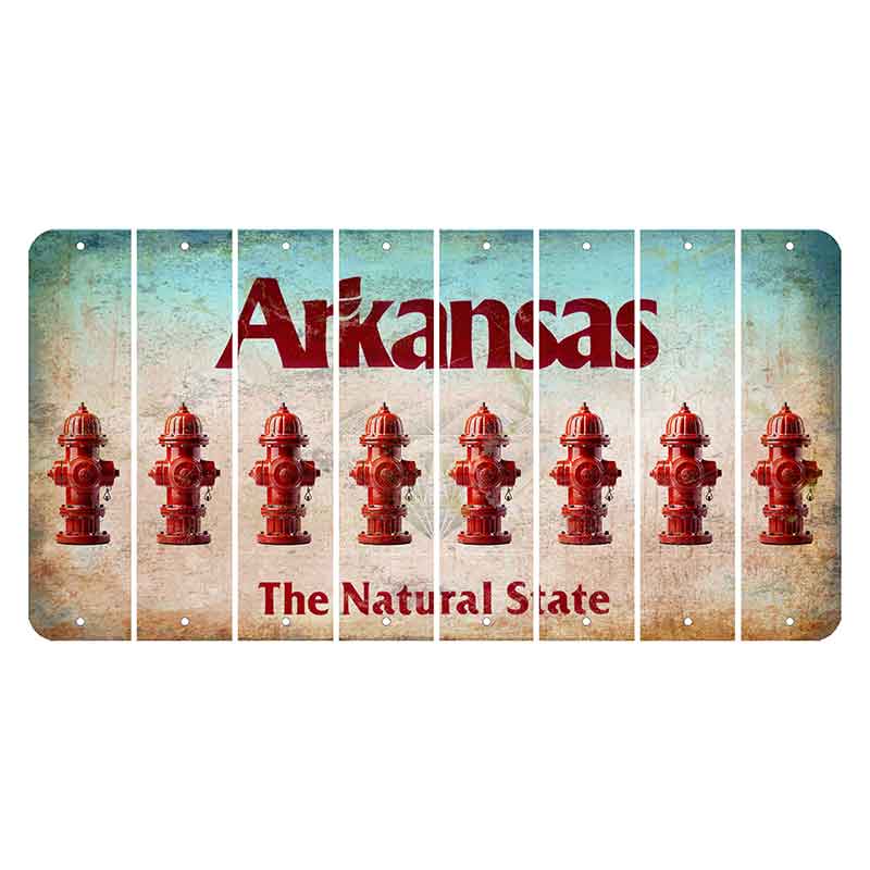 Arkansas Diamond Cut License Plate Strips (Set of 8)