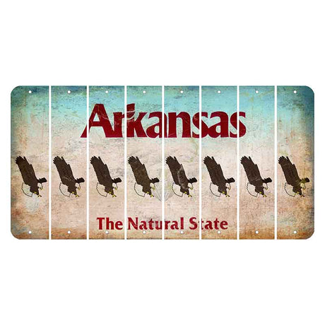 Arkansas Diamond Cut License Plate Strips (Set of 8)